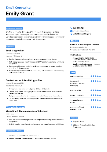 Email Copywriter  Resume Email Copywriter  Resume