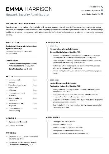 Network Security Administrator Resume