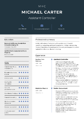 Assistant Controller  Resume Assistant Controller  Resume