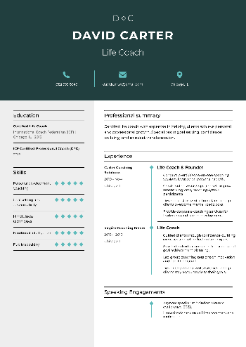 Life Coach Resume