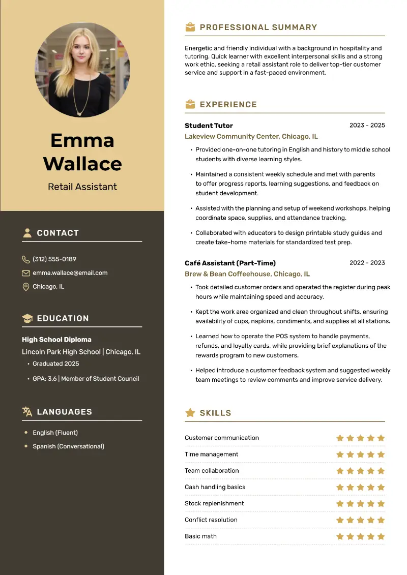 Entry-Level Retail Resume Examples and Tips for 2025