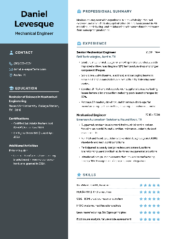 Mechanical Engineer Resume Mechanical Engineer Resume