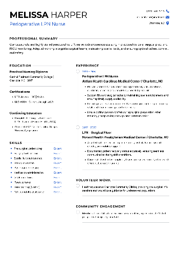 Perioperative LPN Nurse Resume Perioperative LPN Nurse Resume