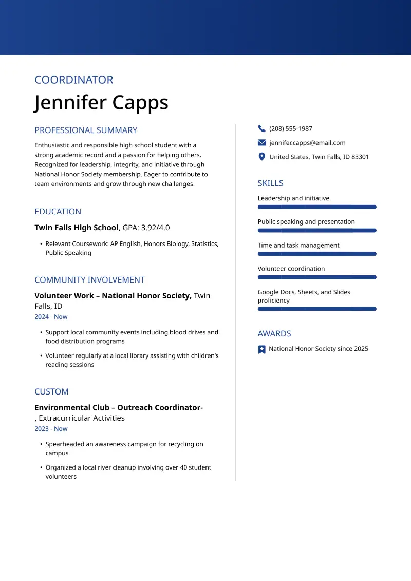 How to Write National Honor Society Description for Resume