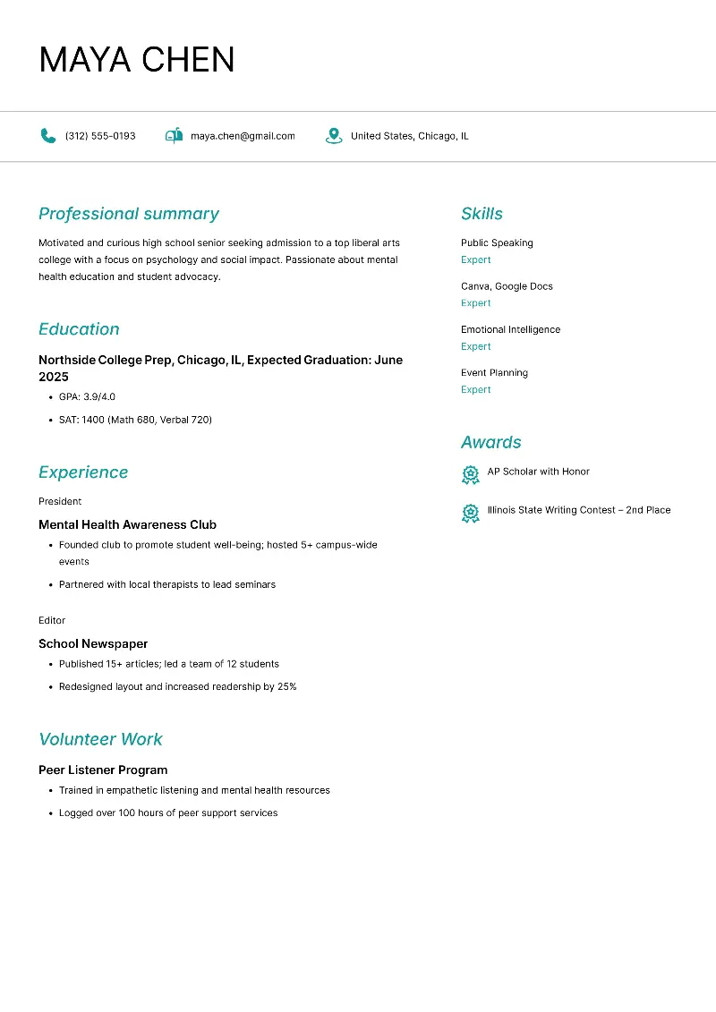 5 College Resume Templates and Examples for 2026