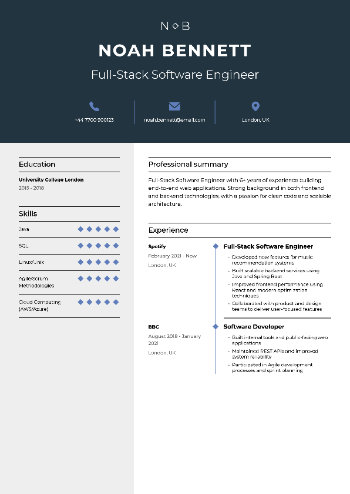 Full-Stack Software Engineer Resume