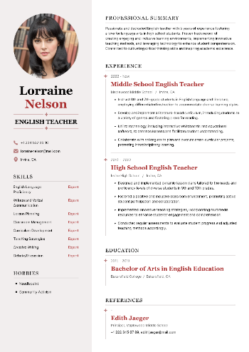 English Teacher Resume English Teacher Resume