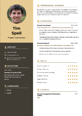 Project Coordinator Resume Project Coordinator Resume