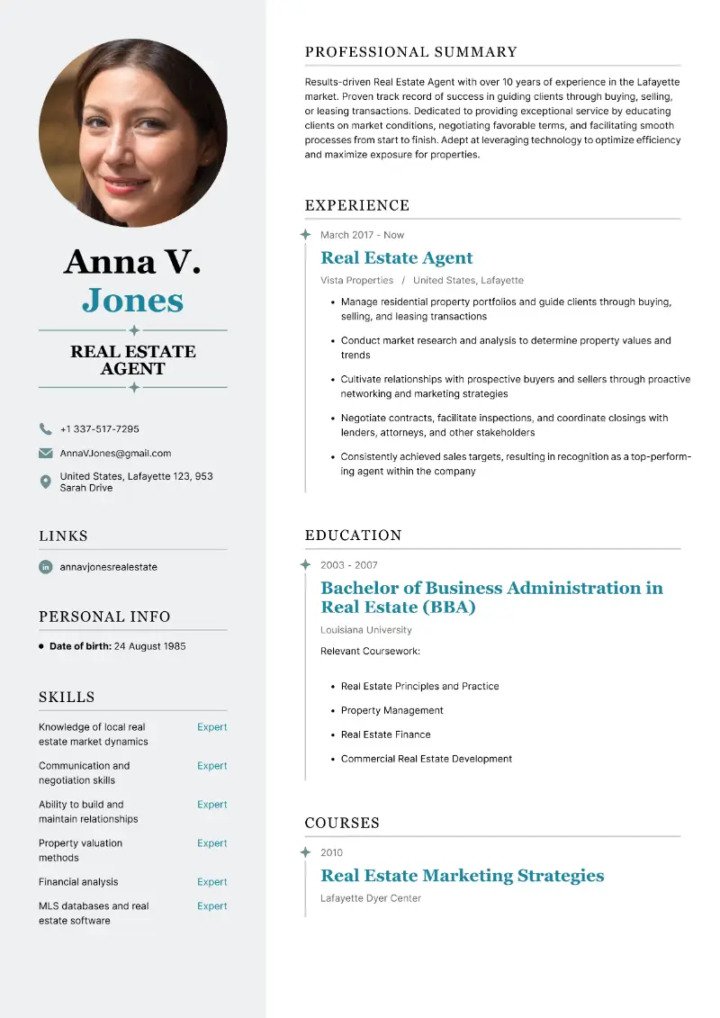 Real Estate Agent Resume Real Estate Agent Resume