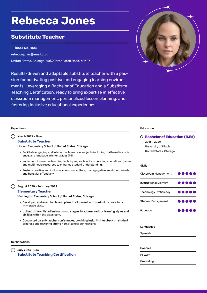 Substitute Teacher Resume Examples For 2024   Cover800.webp