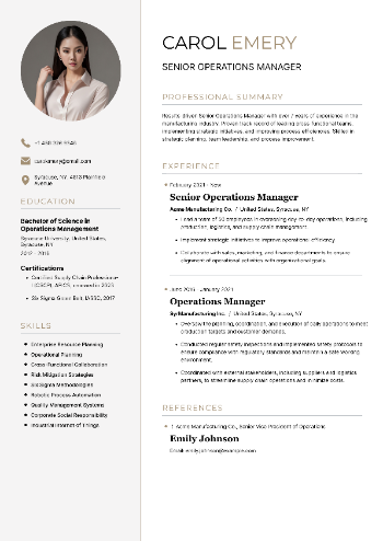 Senior Operations Manager Resume Senior Operations Manager Resume