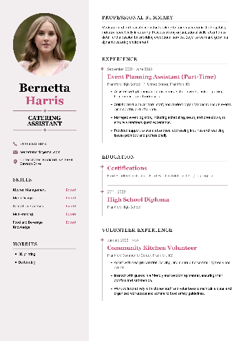 Catering Assistant Resume Catering Assistant Resume