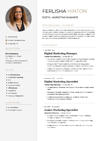 Digital Marketing Manager Resume Digital Marketing Manager Resume