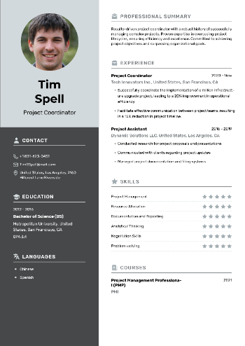 Project Coordinator Resume Project Coordinator Resume